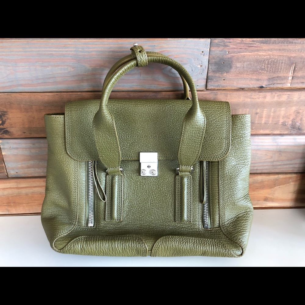 3.1 Phillip Lim M Pashli Olive Leather Satchel